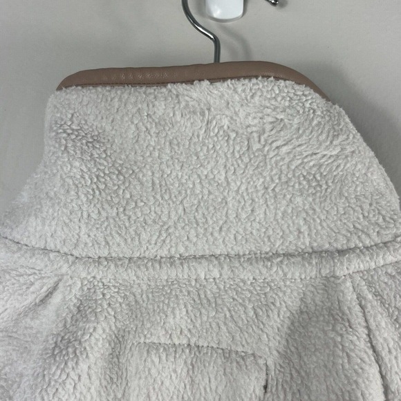 Abercrombie & Fitch Asymmetrical Snap-Up Fleece Sweatshirt Sz XS Quilted - Picture 12 of 14